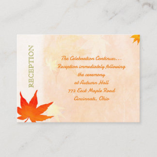 Recepción de bodas de hojas de arce