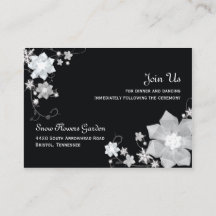 Recepción de Bodas de Invierno en Blanco y Negro