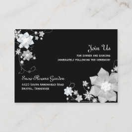 Recepción de Bodas de Invierno en Blanco y Negro