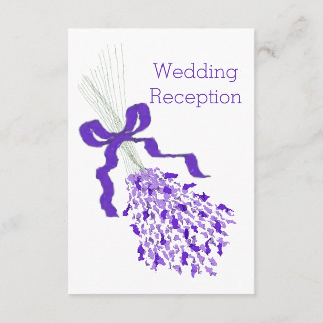 Recepción de bodas de lavanda (Anverso)