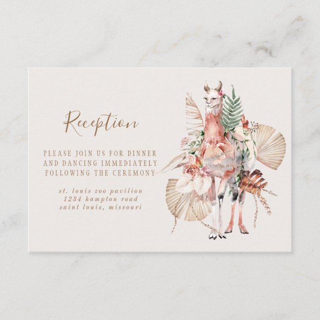 Recepción de bodas de llamada romántica (Anverso)