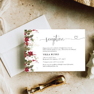 Recepción de bodas de los navidades de Poinsettia