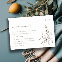 Recepción de bodas de monograma de bodas botánicas