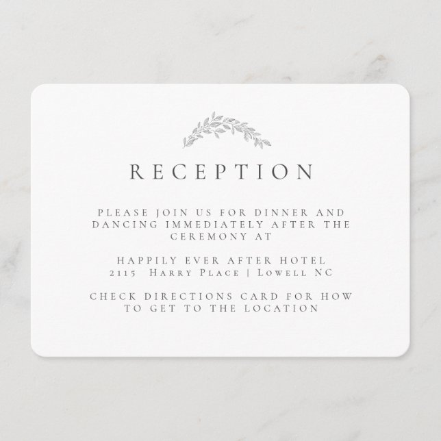 Recepción de bodas de monograma de la guirnalda bl (Anverso)