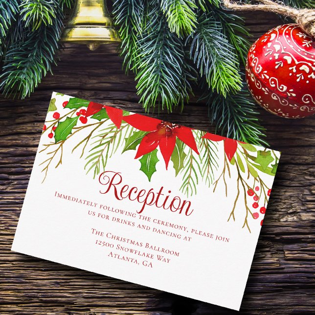 Recepción de bodas de Navidades de noinsettia roja (Subido por el creador)
