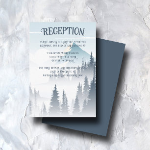 Recepción de bodas de niebla de montaña gris