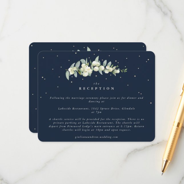 Recepción de bodas de nieve y eucalipto (Anverso/Reverso In Situ)