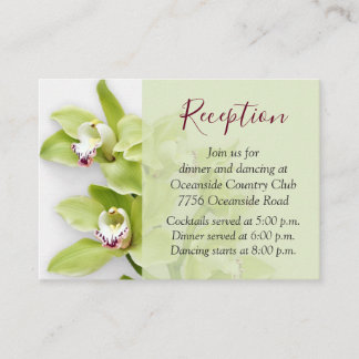 Recepción de bodas de orquídeas de cimbidio verde 