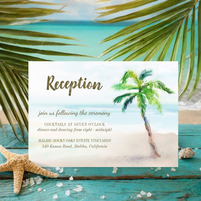 Recepción de bodas de palmeras de playa tropical (Subido por el creador)
