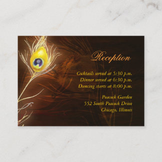 Recepción de bodas de plumas de pavo real