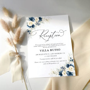 Recepción de bodas de rosas blancas y azules de la