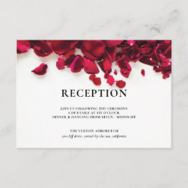Recepción de bodas de rosas rojas