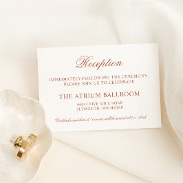 Recepción de bodas de Terracota clásica elegante