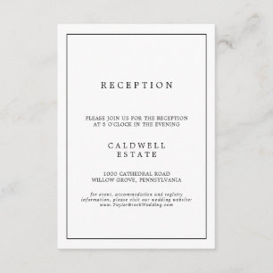 Recepción de bodas de tipografía minimalista