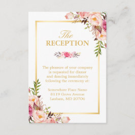 Recepción de Bodas Elegante Moda Floral Marco dora