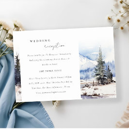 Recepción de bodas en el paisaje de esquí de monta