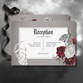 Recepción de Bodas Florales Rojas de Amor y Huesos