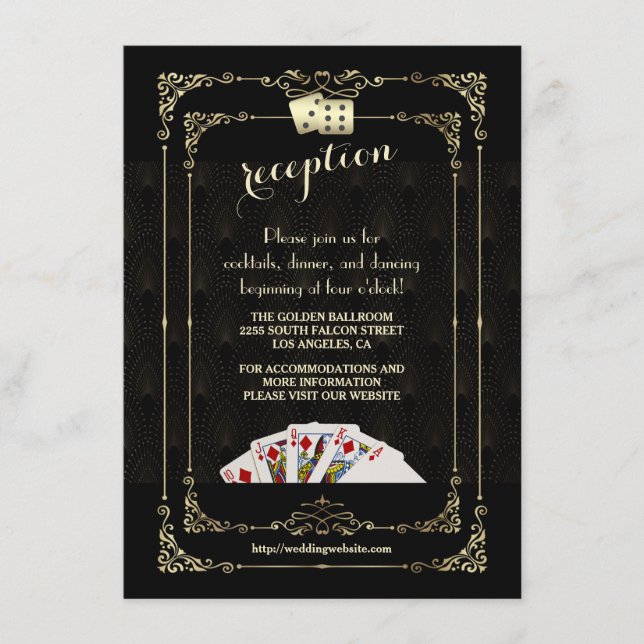 Recepción de Bodas Glam Gatsby Casino Vegas (Anverso)