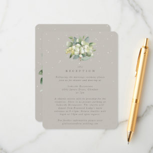 Recepción de bodas Greige Snowberry+Eucalyptus
