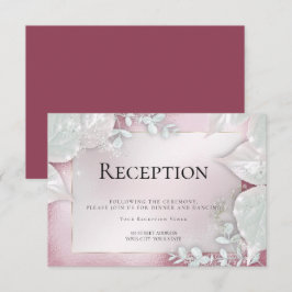 RECEPCIÓN DE BODAS | Invitación con Brillo Borgoña