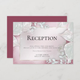 RECEPCIÓN DE BODAS | Invitación con brillo burgund