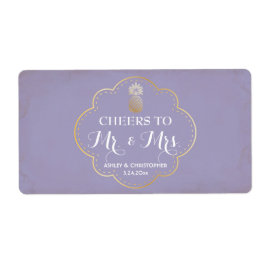 Recepción de bodas Mini Etiqueta de champán Piña