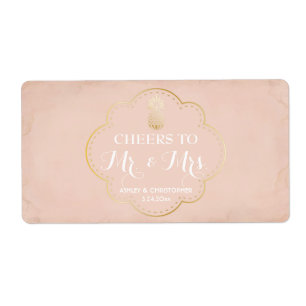 Recepción de bodas Mini Etiqueta de champán Piña