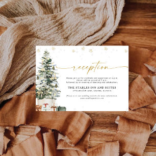 Recepción de bodas para Navidades de pino