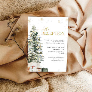Recepción de bodas para Navidades de pino