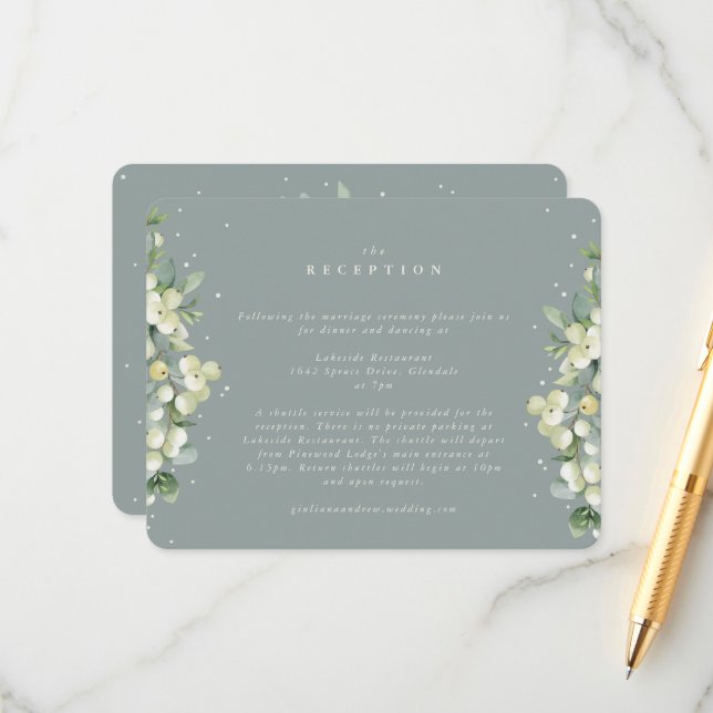 Recepción de bodas Seafoam Snowberry+Eucalyptus (Anverso/Reverso In Situ)