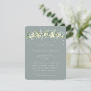 Recepción de bodas Seafoam Snowberry+Eucalyptus