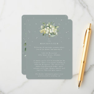 Recepción de bodas Seafoam Snowberry+Eucalyptus