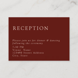 Recepción de Boho Terracott Simple Minimal Wedding