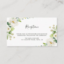 Recepción de casamiento de color blanco floral