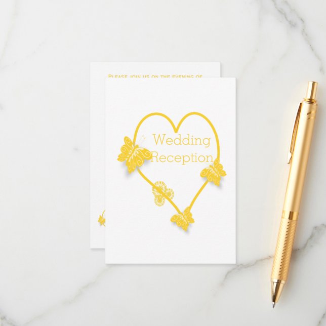 Recepción de casamiento de mariposa amarilla (Anverso/Reverso In Situ)