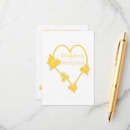 Recepción de casamiento de mariposa amarilla