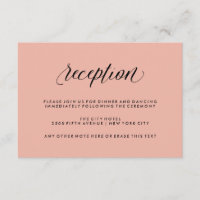 Recepción de casamiento rosa Rosa con caligrafía n