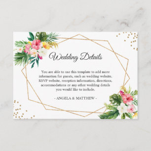 Recepción de detalles de Bodas de hojas florales t