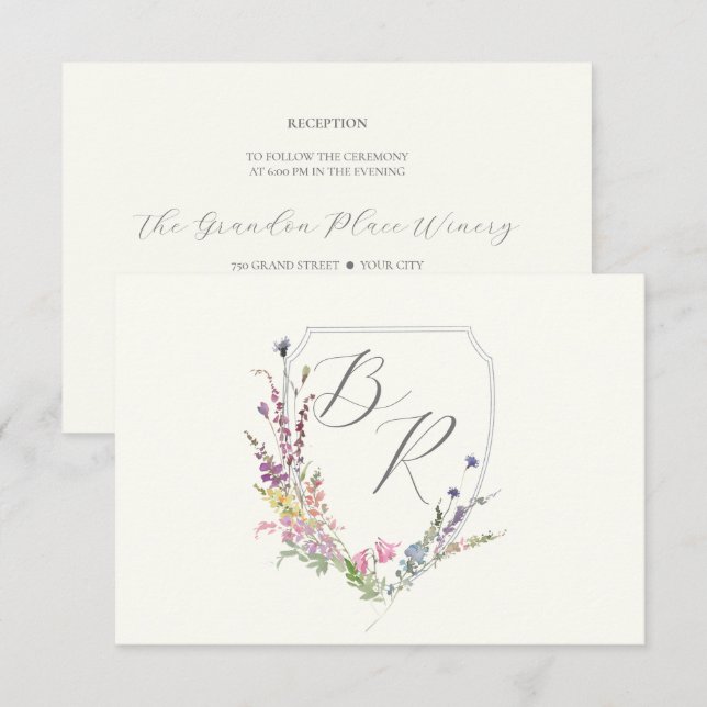 Recepción de Escudo de flores silvestres acuáticas (Anverso / Reverso)