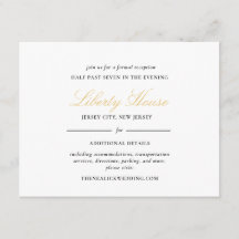 Recepción de estilo elegante de encaje negro y dor