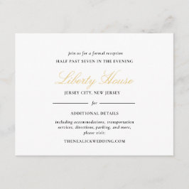 Recepción de estilo elegante de encaje negro y dor