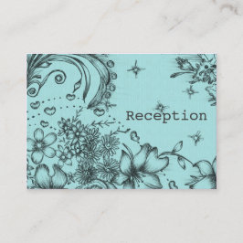 Recepción de flores azules y negras de estilo vint