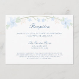 Recepción de guirnaldas florales azules