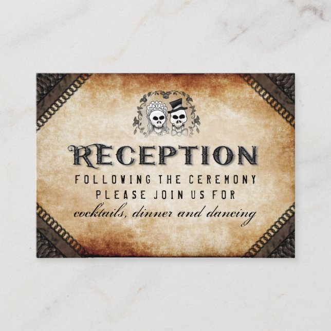 Recepción de Halloween Skeleton Brown Gothic Match (Anverso)