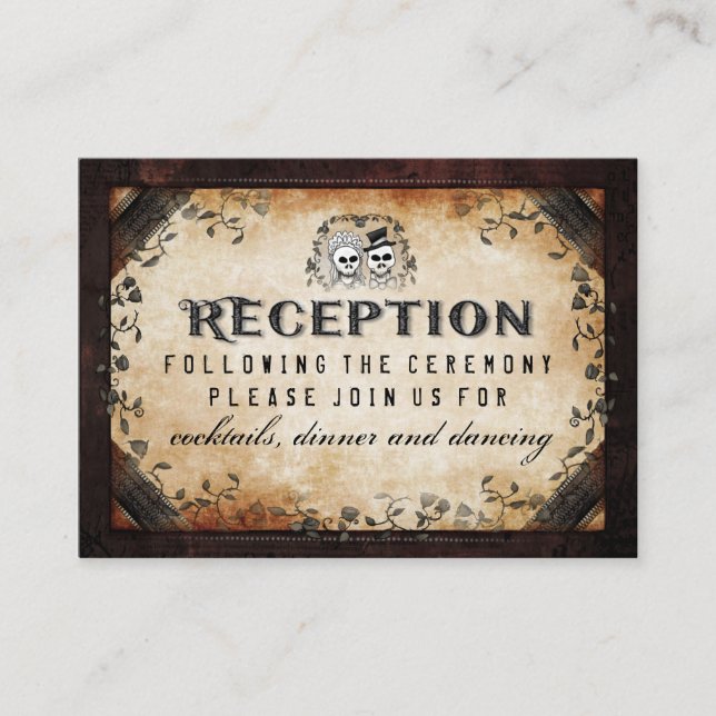 Recepción de Halloween Skeleton Brown Gothic Match (Anverso)