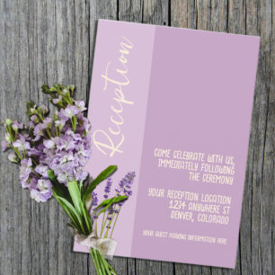 Recepción de la boda de amor de Lavender