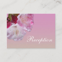 recepción de la boda de flores rododendras rosadas