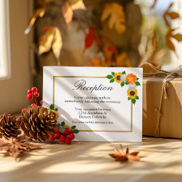 Recepción de la Boda Floral Gold Frame