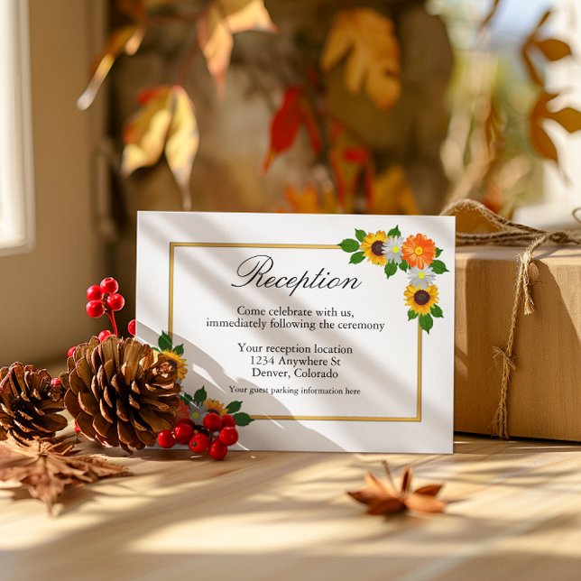 Recepción de la Boda Floral Gold Frame (Subido por el creador)