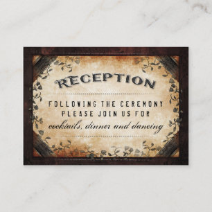 Recepción de la boda gótica de Halloween Brown